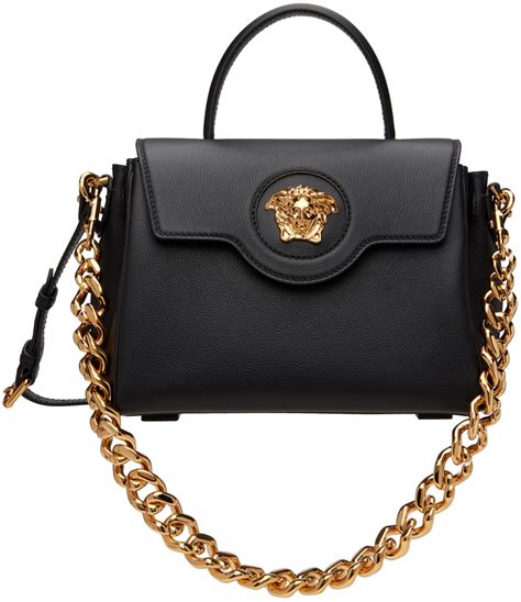 versace black and gold palazzo bag|versace la medusa bag.